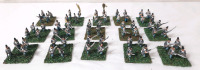 15 Flats, 60 Lead Paint Soldiers in Total, Napoleon 1812 Infantry Soldiers | 26mm Tall