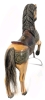 Fantastic Large Karusselpferd Decorative Wooden Carousel Horse w Hair Tail & Iron Foot Bar | 32" Tall - 7