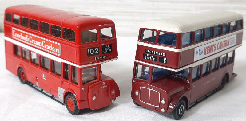 2 Diecast EFE MCW Orion Bus Body Double Deckers (Both are 4" Long)