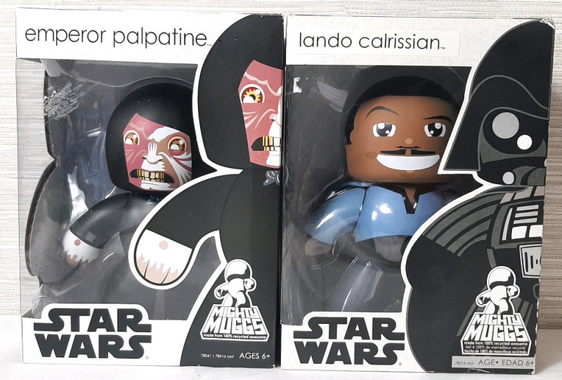 2 Mighty Muggs Star Wars Figures Including Emporor Palpatine & Lando Calrissian