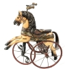 Gorgeous Wood & Metal Carousel Horse Child's Tricycle / Velocipede w Hair Tail | 24.5" Tall - 3