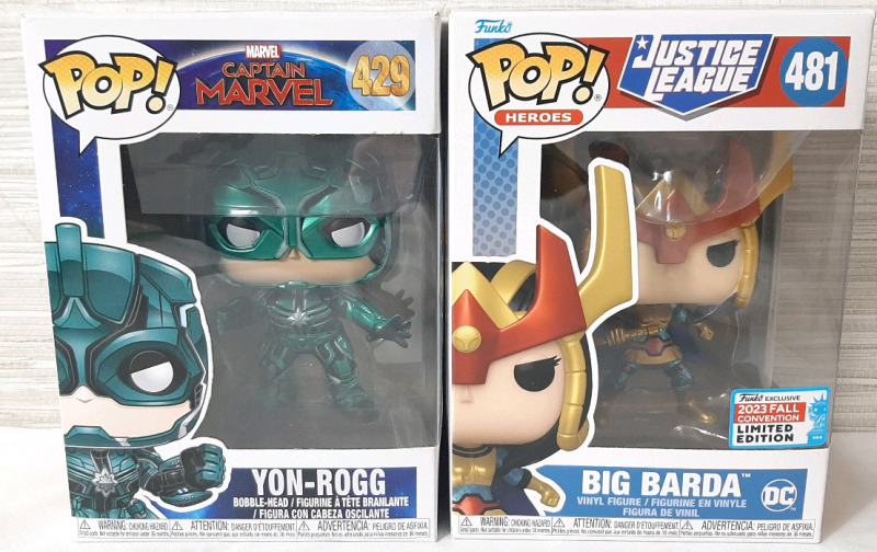 2 New Captain Marvel & Justice League Funko Pops, Including Yon-Rogg and Big Barda