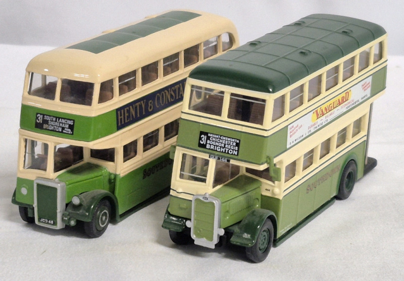 2 Corgi & EFE Diecast Double Deck Buses - Brighton Route 31