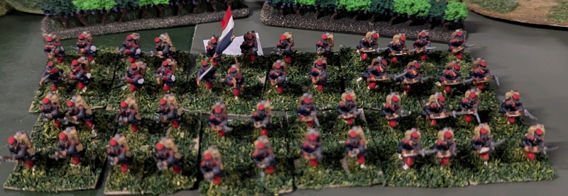 12 Quartets (48 Total) Lead Miniature Soldiers. Painted as the French. One Labelled "1 Div, 2 Corps 6Tr. LB. .75" Tall.