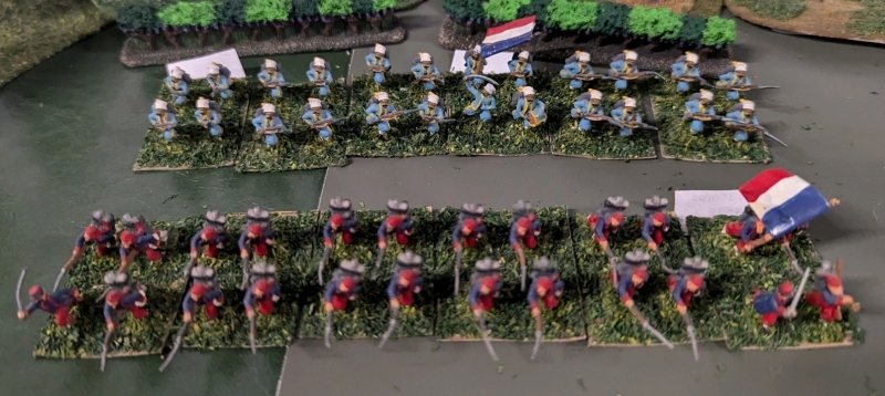 12 Quartets (48 total) Lead Miniature Soldiers. 2 Different Paintjobs as the French. See Photos for Labels. .75" Tall.