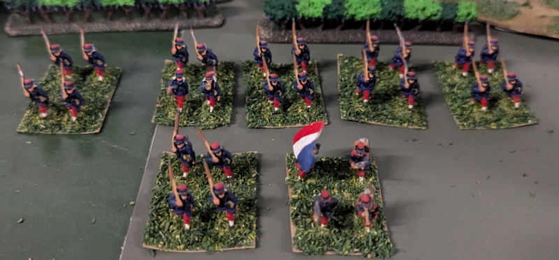 7 Quartets (28 Total) Lead Miniature Soldiers. Painted as the French Foreign Legion. See photos for label. .75" Tall.