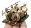 28mm Handpainted Cast Metal Roman Chariot w 4 Horses & 24 Ancient Greek Army Plastic Wargaming Figures on Flocked Bases | Up to 2" Tall - 4