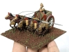 28mm Handpainted Cast Metal Roman Chariot w 4 Horses & 24 Ancient Greek Army Plastic Wargaming Figures on Flocked Bases | Up to 2" Tall - 6