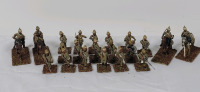 21pcs. Handpainted " Boer Wars British Mounted Officers & Foot Soldiers " 28mm Lead & Plastic Miniature Soldiers