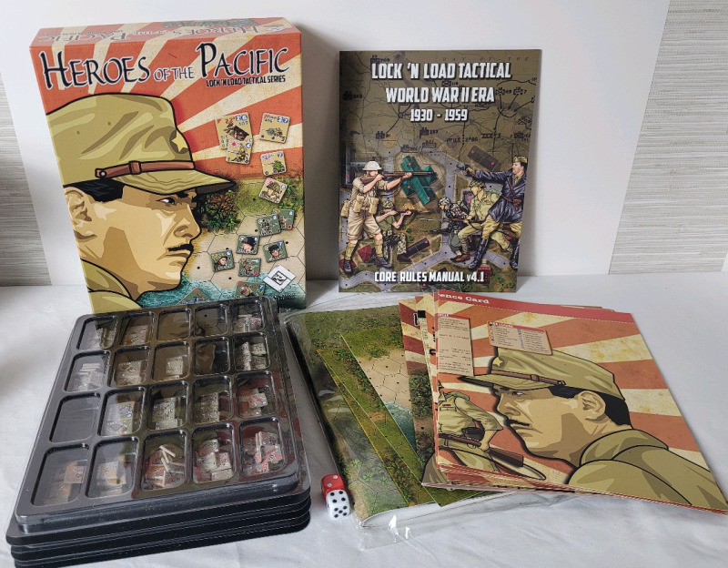 2015 Heroes of the Pacific WWII Tabletop Board Game . Appears Complete