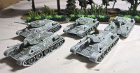 ( 5 ) Corgi Metal German T34 Tanks p| Measures 3¼" x 1¼" * Shrubbery Not Included *