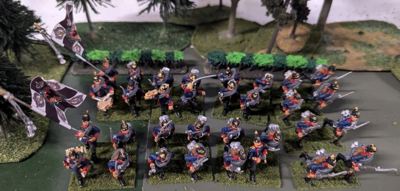 32 Total Lead Miniature Soldiers. 1.25" Tall. See Photos for Labels. On Flocked Base.