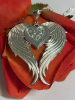 Montana Silversmiths Winged Heart Necklace Silver Tone - 5