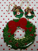 Christmas Box Filled with Festive Jewelry Amazing Signed Betsey Johnson Red Crystal Tree Necklace Included - 5