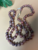 Sterling Rhodonite Necklace & Double Knotted 8mm Rhodonite Bead Necklace - 4