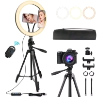 Like New TACKLIFE MLT04 Studio Tripod Flash, (Selfie Ring Light, Cell Phone Tripod, 12" R)