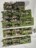 9 Hand-Painted Metal Miniature Military Toy Soldiers on Horses with Artillery on 5 Flocked Bases - 4