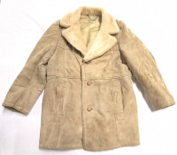 London Fog Lambskin Shearling Collar Coat sz 44