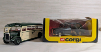 Corgi Diecast London Black Taxi 1:36 Scale & Corgi Duple Coach Approx. 6.25"