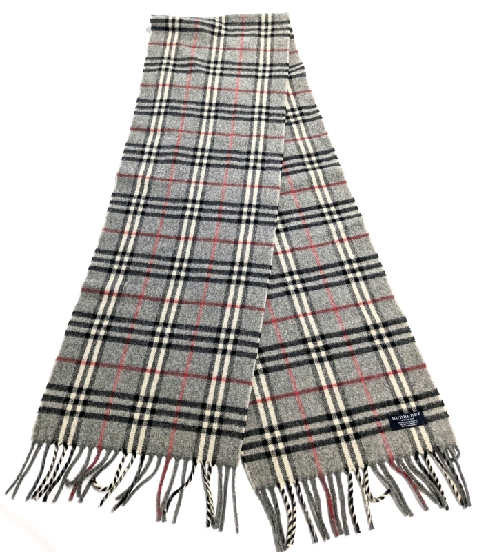 As-New BURBERRY 100% Lambswool Scarf | 12" x 74" Long