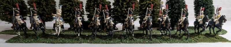 6 (12 Units) Handpainted Metal Based Sets Napoleonic Cavalry Units On Flocked Bases Approx. 2"