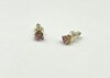 14KT Yellow Gold Pink CZ Heart Shape Earring, Retail $300.00. - 3