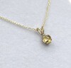 10KT Yellow Gold Natural Citrine (0.73ct) and Natural White Sapphire Pendant With Gold Plated Sterling Silver Chain, Retail $350.00. - 2