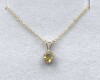 10KT Yellow Gold Natural Citrine (0.73ct) and Natural White Sapphire Pendant With Gold Plated Sterling Silver Chain, Retail $350.00. - 3