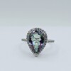 Sterling Silver Natural Mystic Quartz (4ct) with CZ (0.20ct) Ring, Size 6. W/A $940.00. - 3