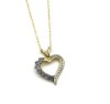 Gold Plated Sterling Silver Natural Tanzanite Heart Shape Pendant With Gold Plated Sterling Silver Chain, Retail $200.00. - 2