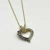 Gold Plated Sterling Silver Natural Tanzanite Heart Shape Pendant With Gold Plated Sterling Silver Chain, Retail $200.00. - 3