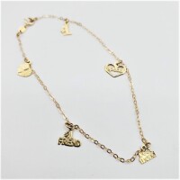 10KT Yellow Gold Charm Bracelet, W/A $510.00.