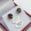 Sterling Silver Natural Smoky Topaz Earrings, Retail $250.00. - 2