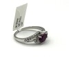 Sterling Silver Natural Enhanced Ruby (1ct) with CZ (0.45ct) Ring, Size 7.25, W/A $540.00. Ruby is the birthstone for July. - 2