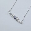Sterling Silver Natural Tanzanite (0.30ct) with CZ (0.16ct) Necklace, W/A $665.00. Tanzanite is the birthstone for December. - 2