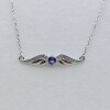 Sterling Silver Natural Tanzanite (0.30ct) with CZ (0.16ct) Necklace, W/A $665.00. Tanzanite is the birthstone for December. - 3