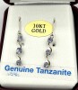 10KT White Gold Natural Tanzanite Earring, Retail $300.00. Tanzanite is the birthstone for December. - 2