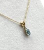 10KT Yellow Gold Natural Blue Topaz (0.50ct) and Natural Diamond (0.02ct) Pendant With 10KT Yellow Gold Chain, W/A $670.00. - 2