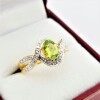 Gold Plated Sterling Silver Natural Peridot (0.57ct) Ring, Size 7, W/A $470.00. Peridot is the birthstone for August. - 4