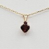 10KT Yellow Gold Natural Garnet (0.50ct) and Natural Pink Tourmaline (0.02ct) Pendant With Gold Plated Sterling Silver Chain, W/A $500.00. Garnet is the birthstone for January. - 3