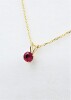 10KT Yellow Gold Natural Enhnaced Ruby Pendant With Gold Plated Sterling Silver Chain, Retail $400.00. Ruby is the birthstone for July. - 2