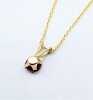 10KT Yellow Gold Natural Enhnaced Ruby Pendant With Gold Plated Sterling Silver Chain, Retail $400.00. Ruby is the birthstone for July. - 4