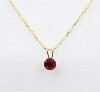 10KT Yellow Gold Natural Enhnaced Ruby Pendant With Gold Plated Sterling Silver Chain, Retail $400.00. Ruby is the birthstone for July. - 5