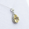 Sterling Silver Natural Citrine Quartz (4ct) and CZ (0.25ct) With Sterling Silver Chain, W/A $900.00. Citrine is the birthstone for November.