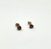 10KT Yellow Gold Natural Garnet Heart Shape Earrings, Retail $380.00. Garnet is the birthstone for January. - 2