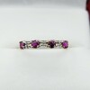 10KT Yellow and White Gold Natural Rubies (0.40ct) with Diamond (0.03ct) Ring, Size 6, W/A $1100.00. Ruby is the birthstone for July. - 2