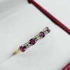 10KT Yellow and White Gold Natural Rubies (0.40ct) with Diamond (0.03ct) Ring, Size 6, W/A $1100.00. Ruby is the birthstone for July. - 3