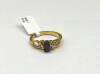 Gold Plated Sterling Silver Natural Tanzanite (0.55ct) With Natural White Sapphire (0.05ct) Ring, Size 7, W/A $540.00. Tanzanite is the birthstone for December.