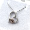 Sterling Silver Natural Diamond (0.10ct) Heart with Paw Pendant and Sterling Silver Chain, W/A $685.00.