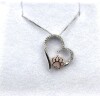 Sterling Silver Natural Diamond (0.10ct) Heart with Paw Pendant and Sterling Silver Chain, W/A $685.00. - 2